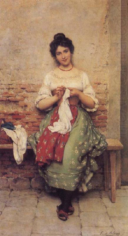 THe Seamstress, Eugene de Blaas